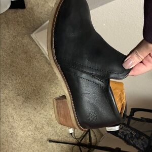 Women’s Xena Steel toed Black Leather Ankle Boots